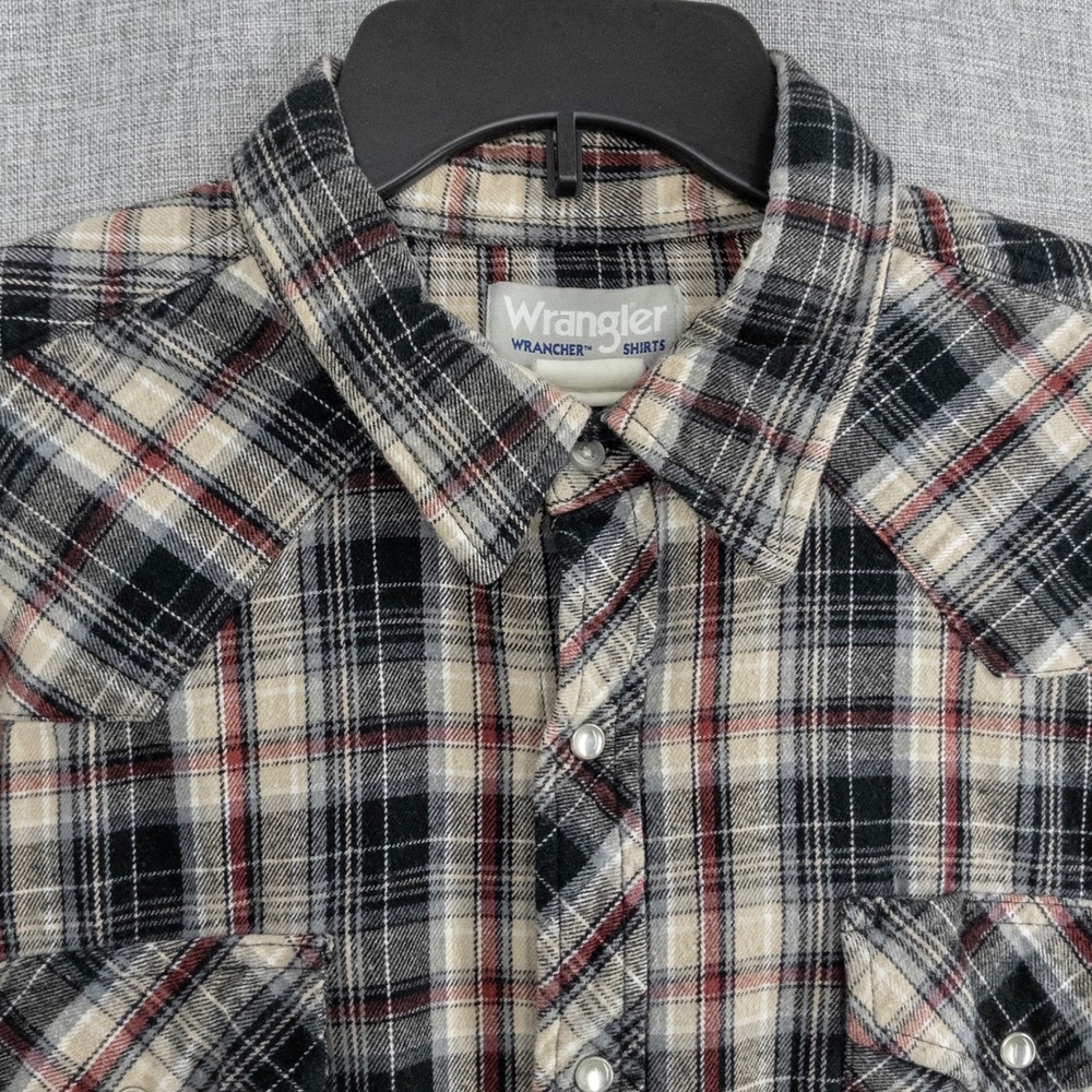 Wrangler Wrancher Men's 2X Plaid Western Pearl Snap Shirt MTS C61T